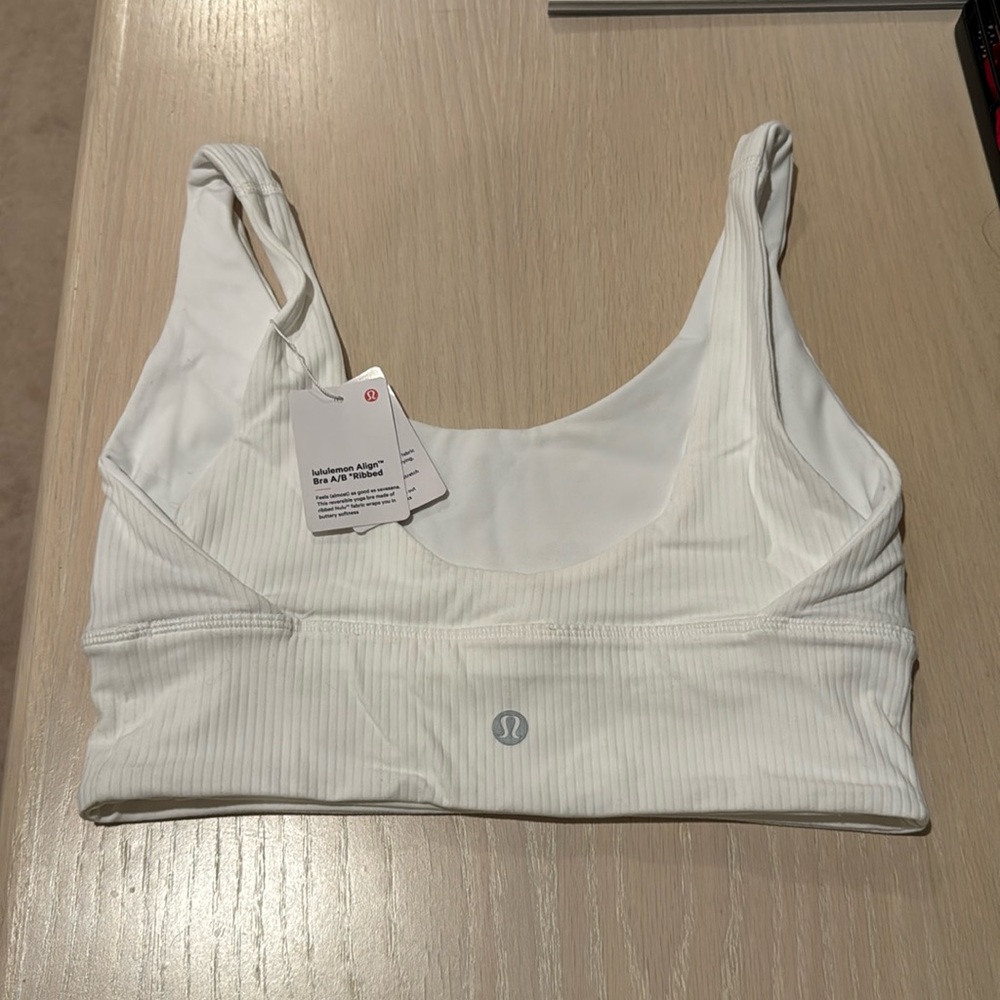 Lululemon Align Bra A/B Ribbed White NWT Size 4